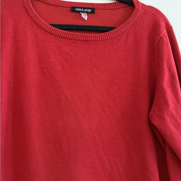Cable & Gauge Red Sweater - Picture 3 of 5